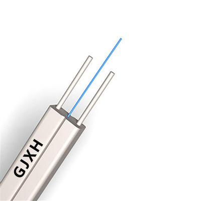 Купить HXCOWO GJXFH GJXH SM Drop Fiber Cable с стальной проволокой или FRP FTTH кабелем Производство в сети