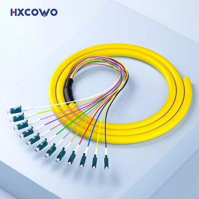 Купить SM G652D G657A 0.9mm Fiber Optic Pigtail 12 Color Fiber Cores LC UPC APC Patch Cord Pigtail онлайн изготовление