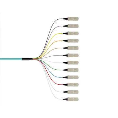 Купить Длина волны 850nm/1310nm/1550nm 12Color-Coded Bunch Ribbon Type SC Fiber Optic Pigtails Производство в сети