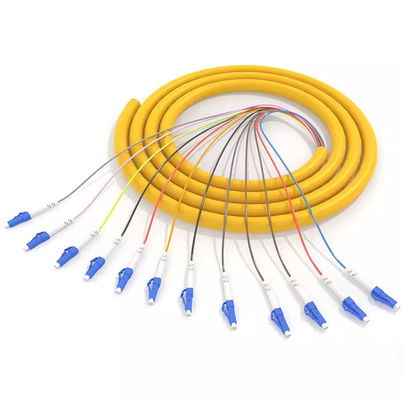 Купить Telecom Grade HXCOWO 12 Core Bundle LC Fiber Pigtails For 10G Gigabit Optical Network онлайн изготовление