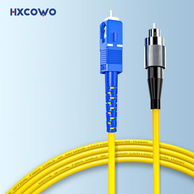 Купить HXCOWO Indoor Outdoor 1 2 4 Core G657A1 FTTH Armored Fiber Optic Cable Patch With SC FC Connector онлайн изготовление