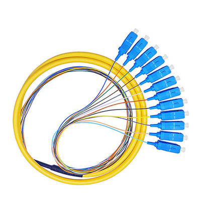 Купить Настраиваемые длины HXCOWO 12 Color Multimode OM4 SC Connector 0,9mm Fiber Optic Pigtail Производство в сети