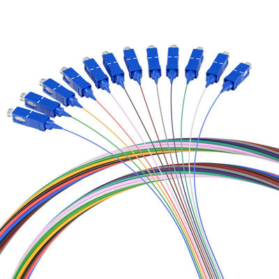 Купить Customized Lengths 1m/2m/3m... 1 HXCOWO 12Core-Color SC Single-Mode G657/G652D Fiber Optic Pigtails онлайн изготовление