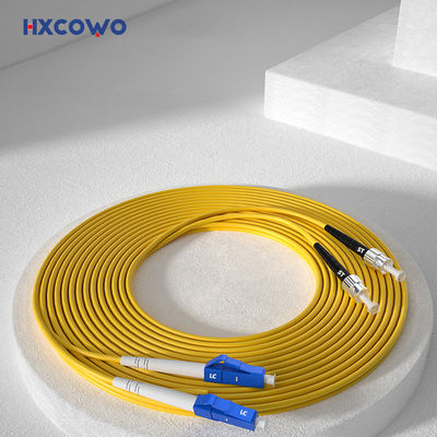 Купить Дуплексный армированный патч-корд желтого цвета, 1,5 м HXCOWO 2,0 мм SM MM 9/125 LC/UPC до ST Производство в сети