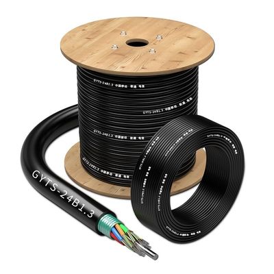 Купить Black G72B1.3 G652D 36B1.3 PE Outdoor Armored Fiber Optic Cable For Overhead Pipeline онлайн изготовление