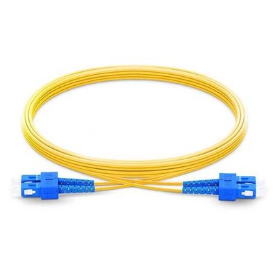 Купить Singlemode Armored Fiber Patch Cord SC UPC To SC UPC Duplex 2.0mm PVC OFNR 9/125 онлайн изготовление