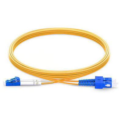 Купить 3m LC UPC To SC UPC Duplex 2.0mm Yellow Fiber Optic Patch Cord Single Mode For FTTX онлайн изготовление