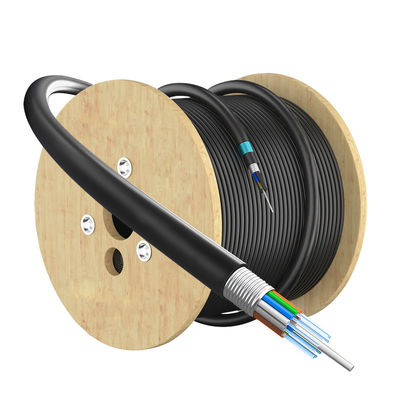 2-288 Core GYTA Outdoor Duct Coaxial Direct Burial Fiber Optic Cable for SM MM Communication Black PE Jacket (Сердечный GYTA наружный кабель с коаксиальным прямым погружением)